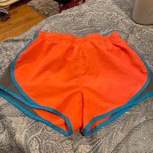 Orange athletic shorts